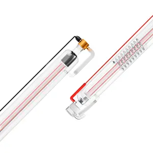 fathersdaygift  VEVOR 60W CO2 Laser Tube, 49.2 in (1250 mm) Length, 2 in (55 mm) Dia Borosilicate Glass Laser Cutter Tube with Metal Head, 5000-6000hr Wires Preconnected for Laser Engraver Engraving Cutting Machine