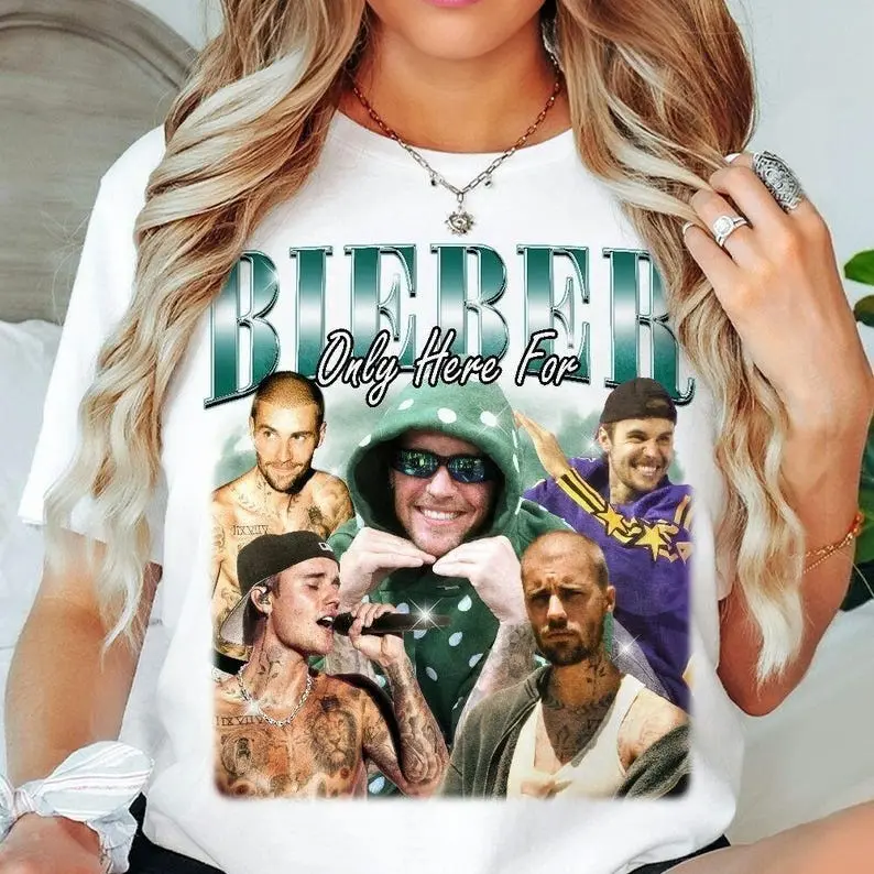 Only Here For Bieber Vintage Shirt, Swag Shirt, Summer Concert Bootleg Tee, Gift For Belieber