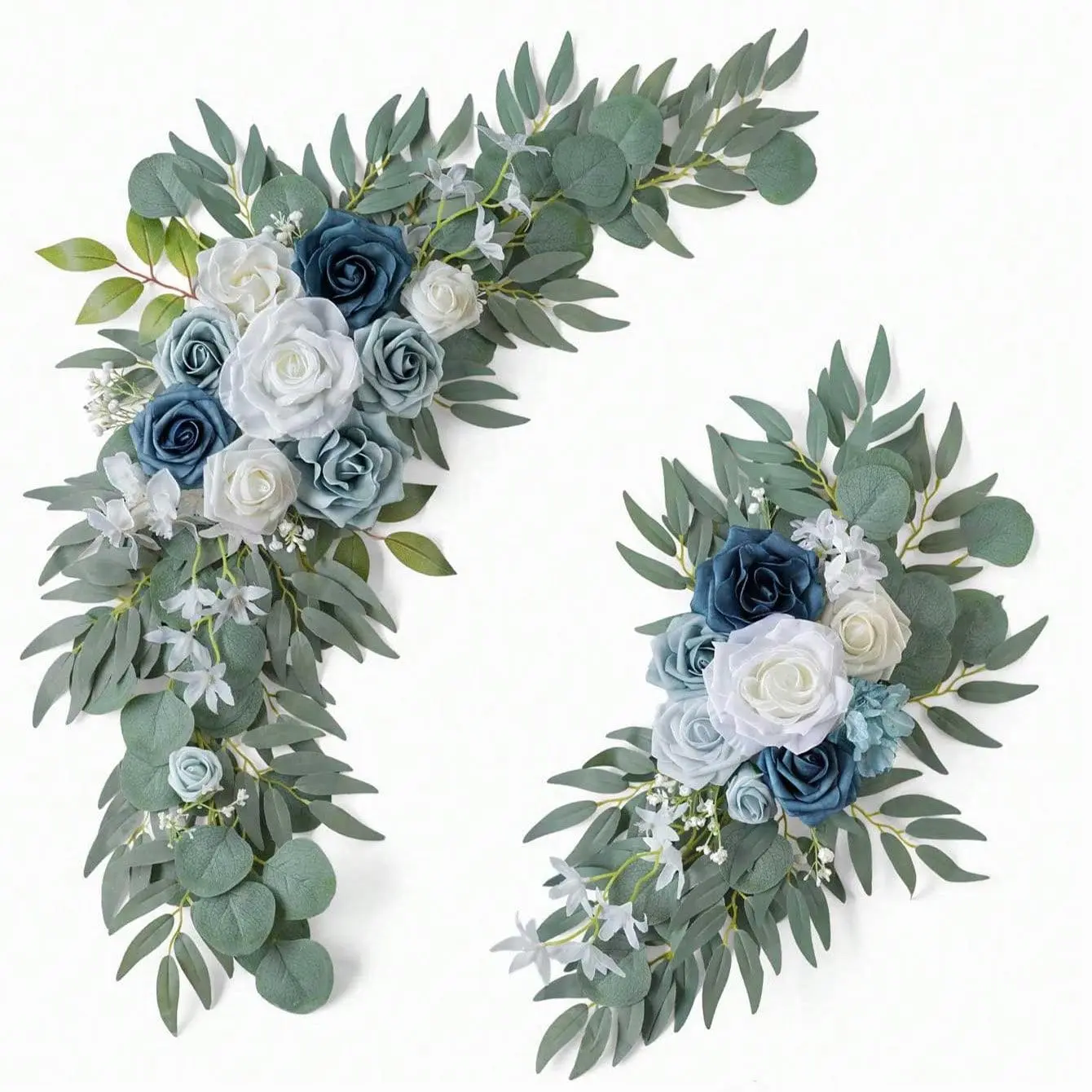 Wedding Arch Kit, 2 Counts/set Artificial Flower Wreath, Faux Flower Garland, Elegant Background Decoration, Decorative Flowers for Wedding Ceremony & Reception, Ornaments, Elegant Flower Design