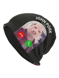 1 Piece john pork (2) Bonnet Homme Fashion Thin Hat Skullies Beanies Caps For Men Women Style Fabric Hats