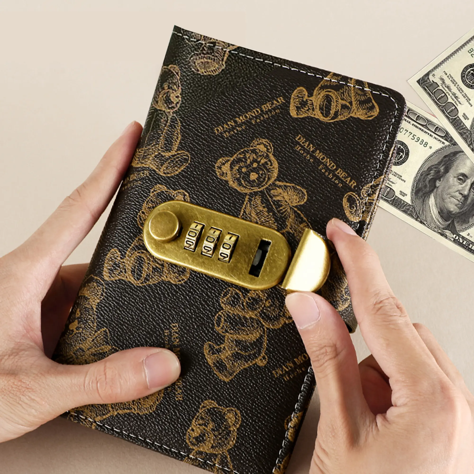 2026 New Lockable Notebook Accounting Supplies - Password-Lock Savings Book, 100-Day Plan Tracker, Number Wheel Cash Storage Box, Finance Checklist Organizer for Building Saving Discipline, Savings Tracker Organizer, Budget Planner And Monthly Bill Organi