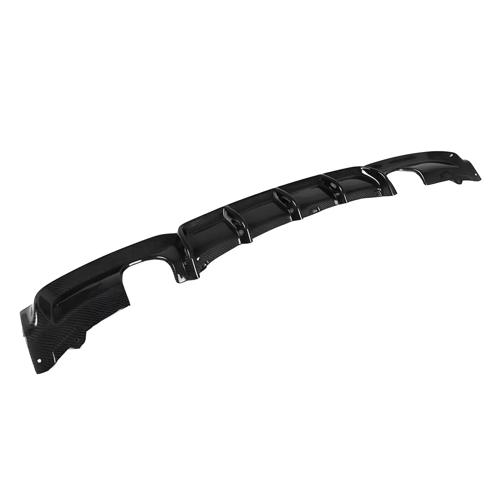 BMW F30 / F31 / F35 Real Carbon Fiber Diffuser for M-Sport Rear Bumper (1-Piece) | Fits 2012+ 320i 325i 328i and 335i Models with Dual Exhaust Cutout