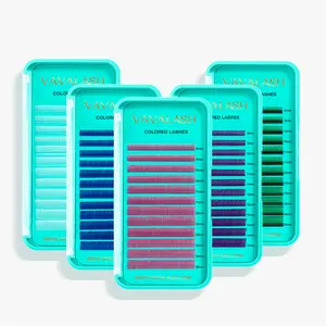 VAVALASH Colored Volume Eyelash Extensions, 0.07mm False Lashes for Makeup