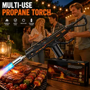【Father's Day Gift】Propane Torch Grill Torch 36.6" Extra Long Kitchen Cooking Torch with Trigger Adjustable Flame Blow Torch Cooking Searing for BBQ,Campfire,Grilling,Fire Starting,Weeding & DIY (Propane Tank Not Included)