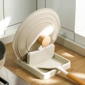 Vertical Shelf Lid Storage Rack, Kitchen Pot Bowl Holder, Countertop Lid Organizer, Multi-Functional Tabletop Drain Tray Holder, Kitchenware Sturdy