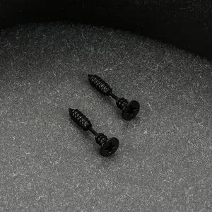 GTHIC Personalized Screw Stainless Steel Earrings Fashion Accessories for Men Women Daily Wear