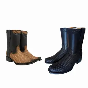Petatillo Boots Dubai Toe with Zipper Closure / Botas  de Petatillo Punta Dubai con Cierre/ Western Boots/ Estilo- 272