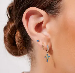 Tewiky Greenish Spring Jewelry Easter 3 Pairs Gold Hoop Earrings Set Dainty Stud EarringsTrendy Small Gold Layered Hypoallergenic Dangle CartilageHuggie Hoop Earrings for Women Gold Jewelry for WomenGifts,Valentine's Day Gift