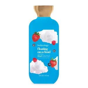 Bodycology Floating on a Cloud 2-in-1 Body Wash & Bubble Bath with Berry Scent 16 Fl Oz PDC Brands