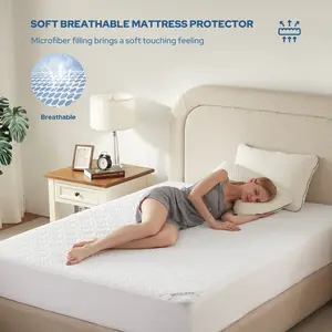 【BEDLORE】Large Copper Coin Design Waterproof Mattress Cover, Soft Anti-Dust Fabric Deep Pocket Protector (Fits 6–18 Inches), Perfect for Home Bedroom, College Dorm & Hotel