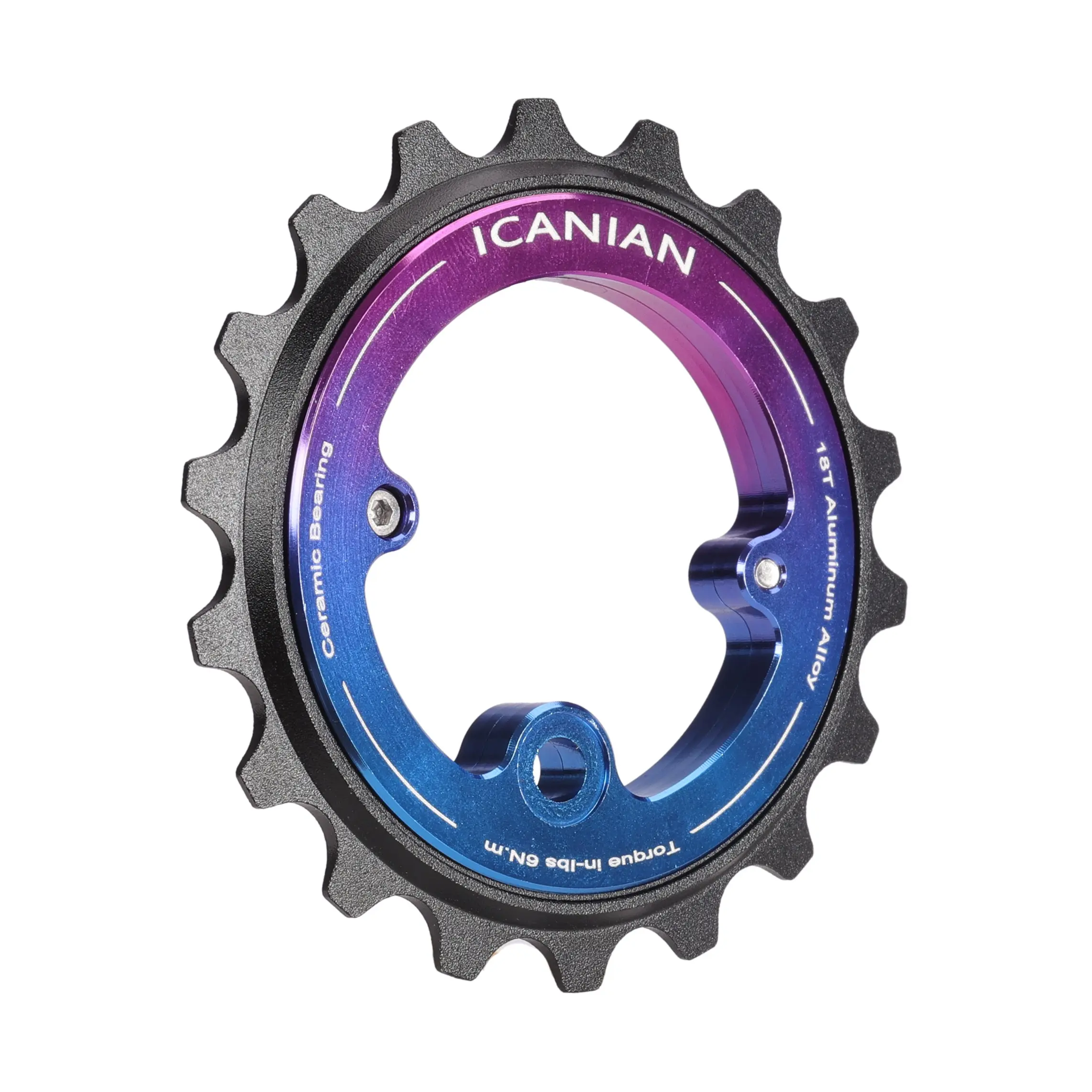 ICANIAN Upgraded 18T Bicycle Hollow Pulley Wheel & Sealed Ceramic Bearings for Smooth Shifting Universal Bike Accessory for MTB Bike & Road Bikes