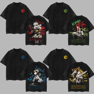 [Collection] Gachiakuta Retro Unisex Acid Washed Hoodie T-Shirt, Gachiakuta Merch, Grunge Anime Washed Oversized Tee, Aesthetic Anime Streetwear Gift, Soft Cotton Streetwear Clothes, Unisex Manga Apparel, Gift for Anime Fans, Christmas Gift
