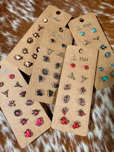 6 Pc. Western Earring Sets