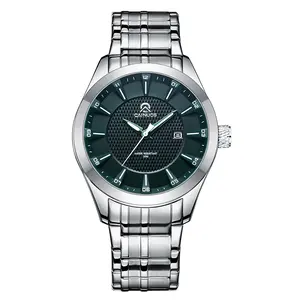 CAINUOS 1001 Men's Minimalist Light Luxury Quartz Watch with Quartz Movement - Silver Case, Green Dial, Elegant Design for Business Casual Outfits, Ideal Casual Anniversary Gift tiktokshopspringglowup