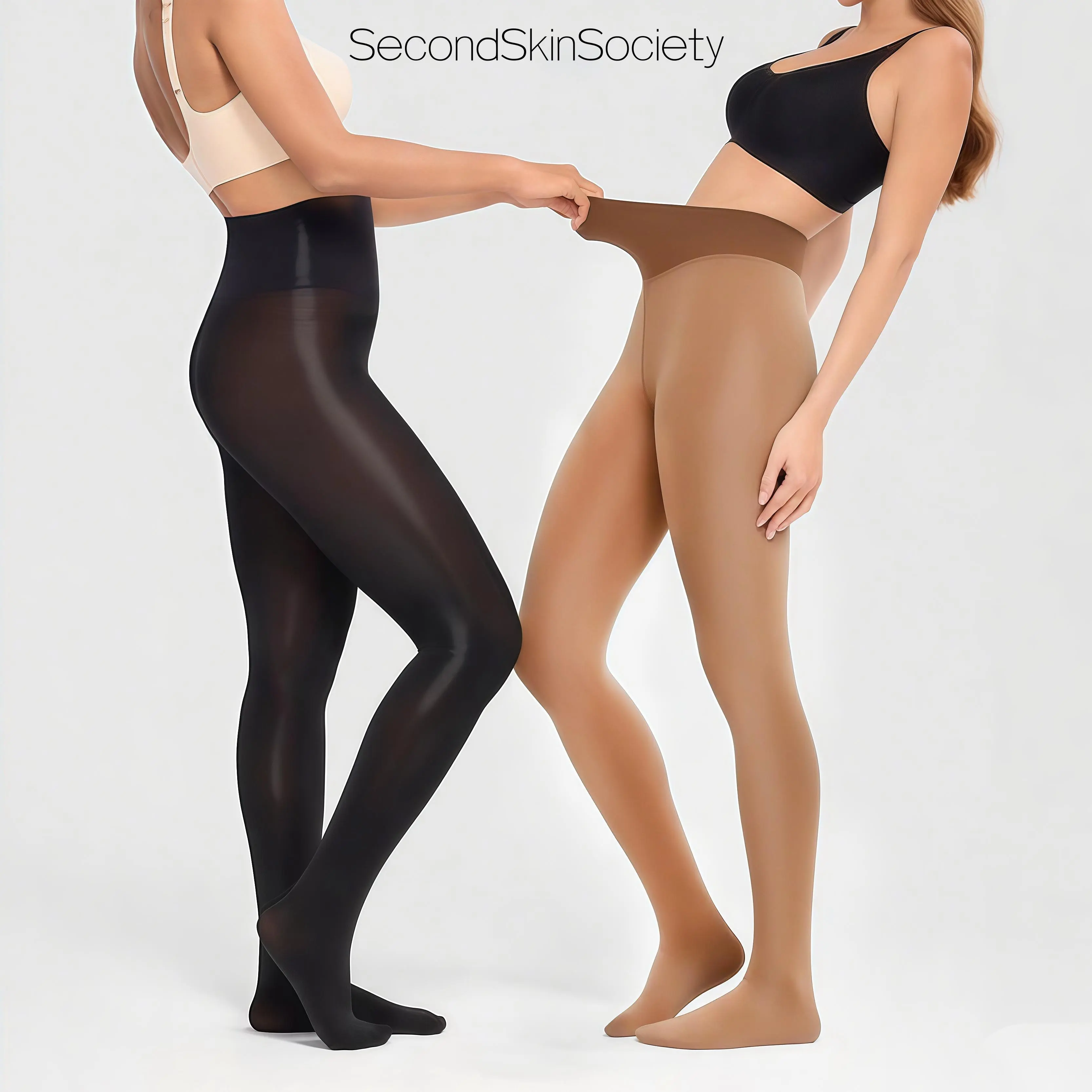 Women's Nylon Elastic High-Waist Tummy Control Shiny Pantyhose - Plus Size, Butt Lift, Fashion Fits for Curvy Figures, Cosplay Compatible