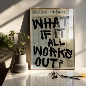 Vintage New York Times Poster, Modern Art, Wall Art, Canvas Printing, Home Decor, Wall Decor, Room Decor, Bedroom Decor, Ornaments