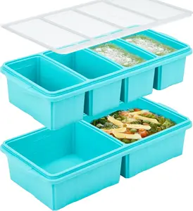 Kitchen Silicone Freezer Tray Set with Lid - Airtight, Re-Sealable, Non-Plastic, Portion-Controlled Food Containers for 1-Cup & 2-Cup Meal Prep, Oven & Dishwasher-Safe Soup Freezer Molds