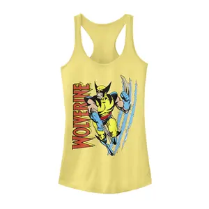 Juniors Womens Marvel X-Men Wolverine Slash Racerback Tank Top