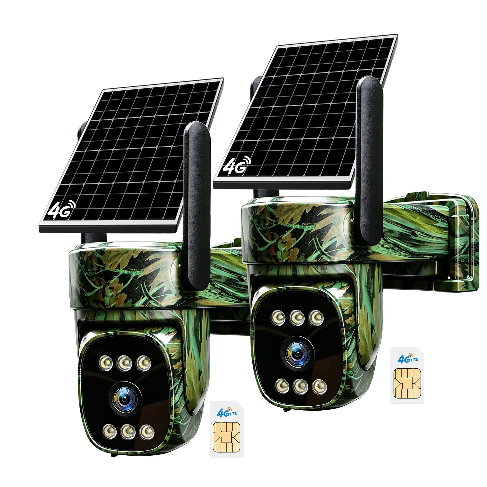 4G LTE Cellular Trail Camera,Game Cameras with 360° Live Streaming, Built-in SIM Card,2K Wildlife Camera Solar Powered,Night Vision,No WiFi Needed, Motion Activated,Solar Cellular Security Cam