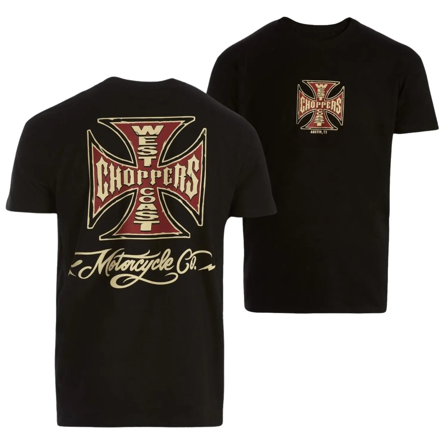 West Coast Choppers Motorcycle T-shirt – Classic Graphic Design Tee for Men, Iconic Chopper Design, Unisex Cotton Top, Casual Biker Style Menswear