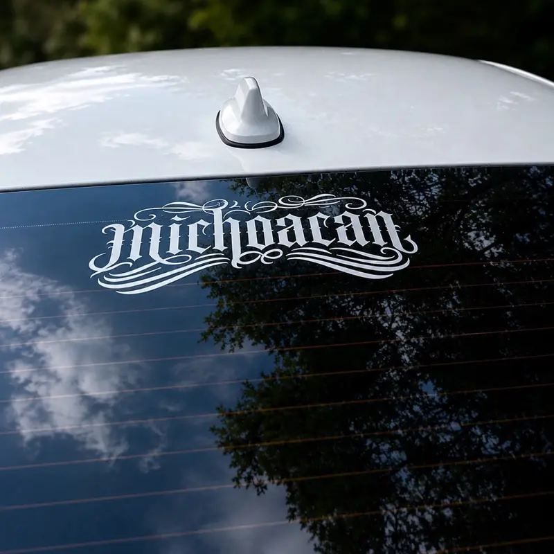 Custom Text Decal Old English