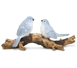 QVC Birds-on-Branch Tabletop Figurine, Home Decor Statue for Home Supplies Display