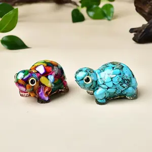 Cute Resin Turtle Decoration Craft, Turtle Designs, 1 Count Handmade Desktop Ornament, Desk Decoration for Home Office, Perfect Gift for Animal Lovers, Home Decor Accessory