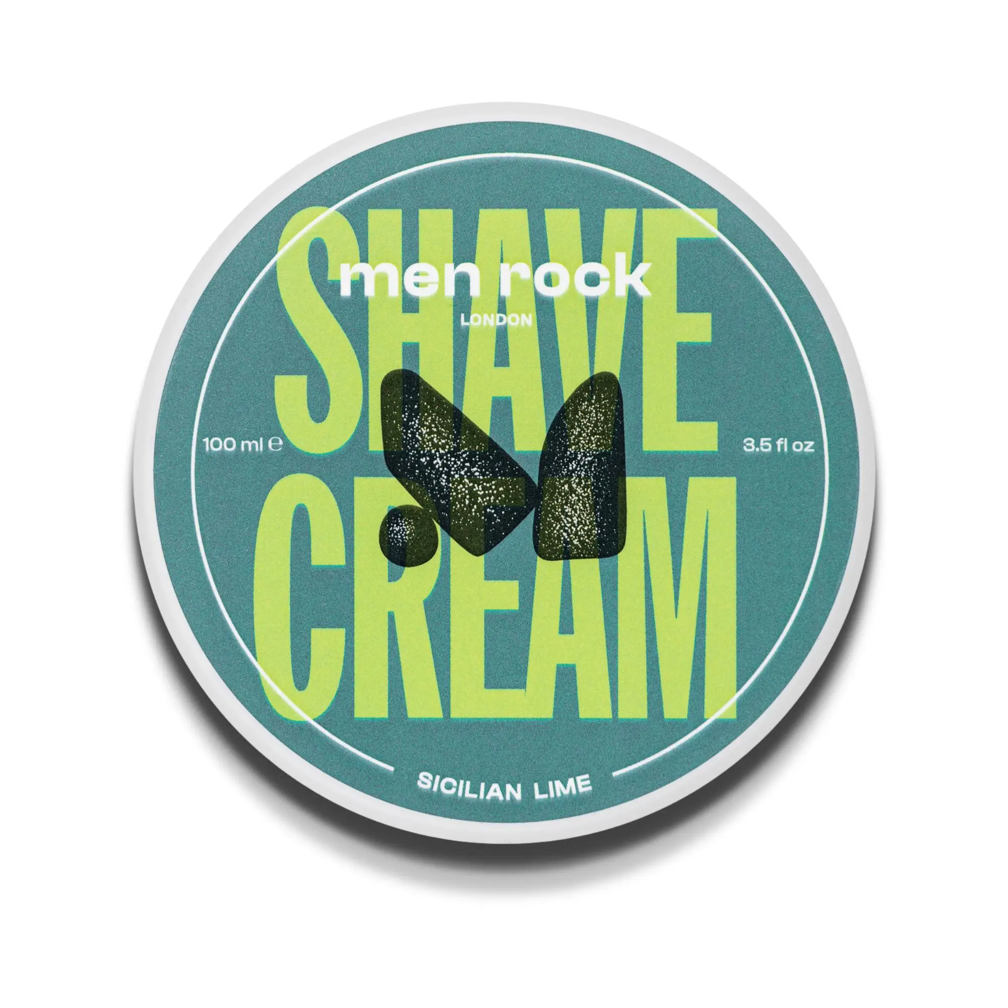 Men Rock Shave Cream, Shaving Cream for Men, Sicilian Lime, 3.5 oz