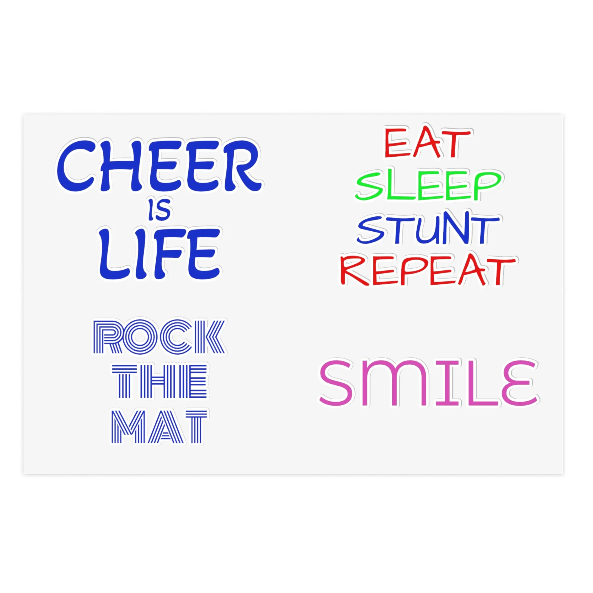 Cheerleading Sticker Sheets, Cheer Life, Dance Decor, Sports Motivation, Great for Scrapbooking, Gift for Cheerleaders