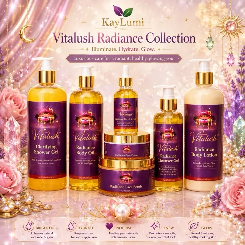 ViTalush Turmeric Radiance Body & Face Care Set - Coconut, Shea & Sugar Infused, Hydrating, Gentle Exfoliating, Smooth Moisturizer for Skin Care