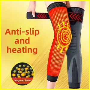 Warm Knee Pads Bandage Anti-Slip Mugwort Fever Unisex Sports Leg Warmers with Heating Feature for Autumn Winter Knee Sleeves Knee Booster mini shin guards
