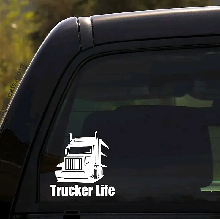Big Daddy Decals - Trucker Life - Semi Truck, 18 Wheeler, Driving, Professional Driver, Essential Worker - High Quality Vinyl Decals Vinyl Decal Sticker Car Truck Decal