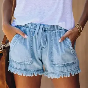 MIDIROSS Womens Casual Denim Shorts with Pockets Cotton Jean Short