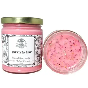 Pretty In Pink Soy Candle for Love, Romance, Enchantment, Charm & Flirtation