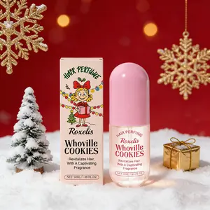 Christmas Cookie Hair Perfume Spray, Gentle Natural Fresh Elegant Scent, Portable Daily Use Hair Mist, Liquid Form, No Alcohol, Daily Use Fragrance