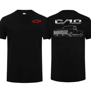 Retro C10 Truck 2-Sided T-Shirt for Truck Lovers, Chevrolet C/10 Classic Pickup Truck Graphic Tee, Vintage Chevy C10 Fan Gift T-Shirt, American Muscle Truck T-Shirt, Old School Car Enthusiast Tee, Perfect Gift for Him