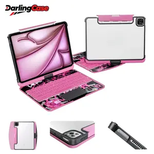 DarlingCase iPad Keyboard Case for iPad Air 11/13 inch 2026-2024,ipad A16/10th Gen case, with 360°RotatingMulti for iPad Pro 11/13 inch 2025/2024, Pro 11/12.9/Air 5th/4th Generation Keyboard, with RGB Backlit Keyboard,Tablet Casing Computer Tablet Cover