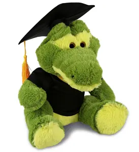 DOLLIBU Graduation Stuffed Alligator Toy - Super-Soft Polyester Plush, Sitting Green Stuffed Animal for Graduation Celebrations, Stuffed Animals