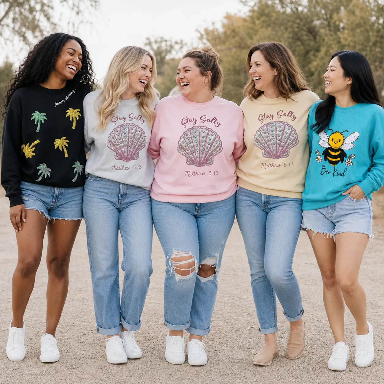 Love in Faith | Summer Embellished Sweatshirts