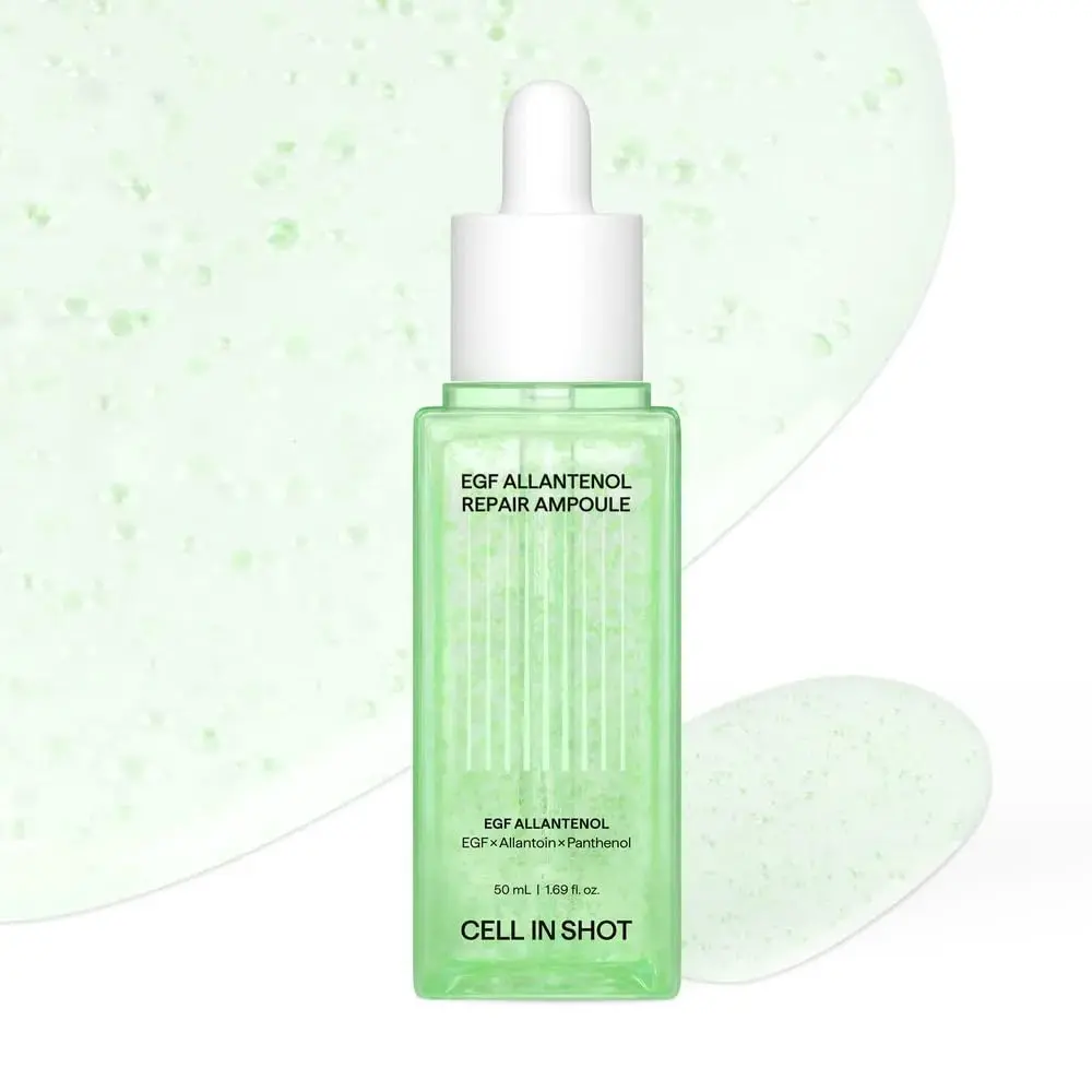 [CELL IN SHOT] EGF ALLANTENOL REPAIR AMPOULE ,  – Hydrating Serum for Sensitive Skin, Brightening & Barrier Support with Centella, Hyaluronic Acid & Ceramides – 1.01 fl oz (50ml)