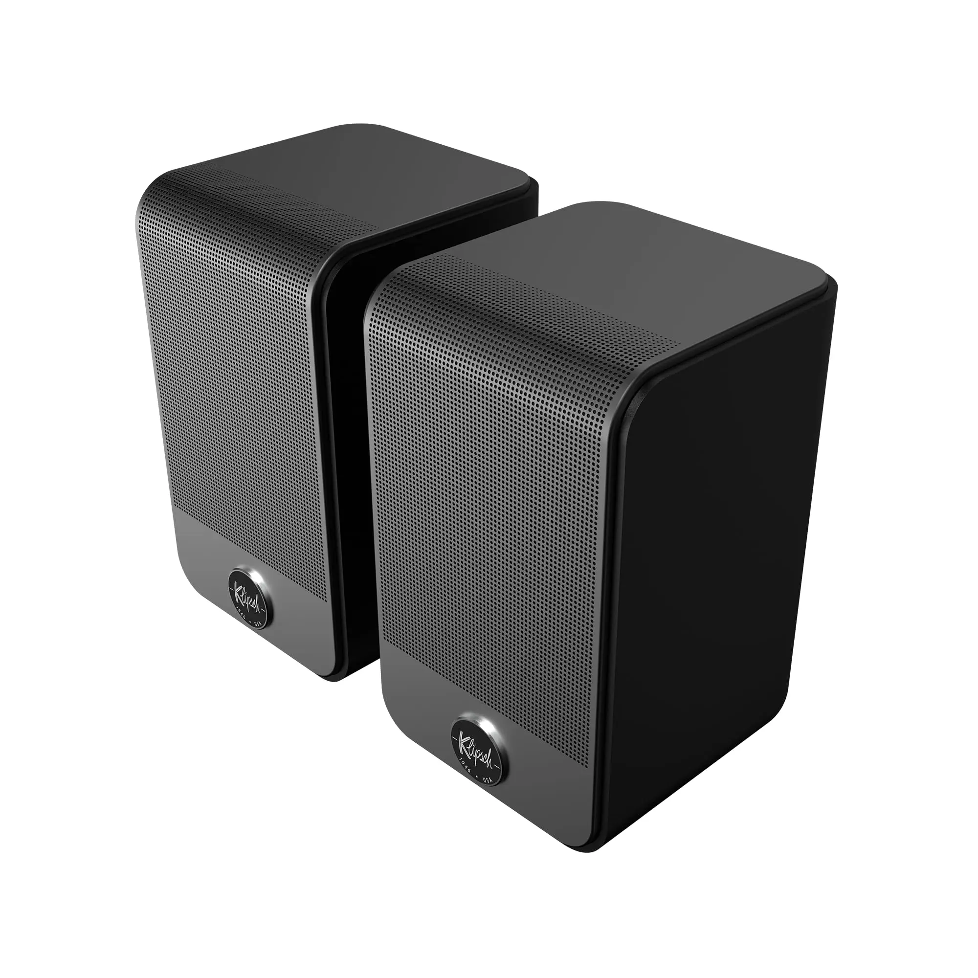 Klipsch Flexus SURR 100 Surround Sound Speakers - Dolby Enabled with Immersive Dolby Atmos Technology, Subwoofer, LED Lights, Eco-Conscious Packaging for Games, Home Cinema, Watch Party (Black Audio Equipment)