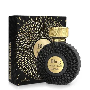 Mirada Bling Black Pearl Perfume 100 ML - Cinnamon Pear Mandarin Top Notes Rose Jasmine Sambac Orange Blossom Solar Notes