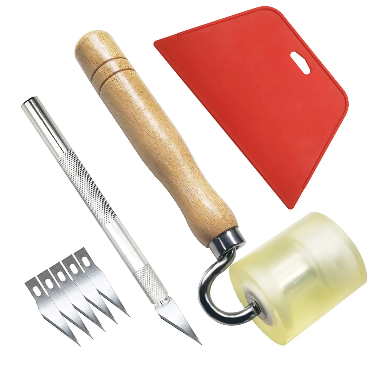 Wallpaper Smoothing Tool with Seam Roller for Contact Paper Adhesive Vinyl