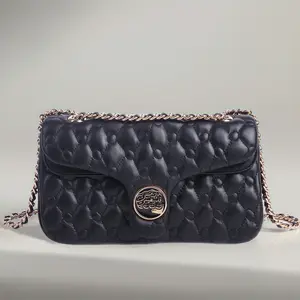 Keffiyeh Quilted Luxe Shoulder Bag in Lambskin Leather