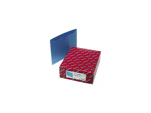 Smead 75502 File Jackets, Reinforced Double-Ply Tab, Letter, 11 Point Stock, Blue, 100/Box