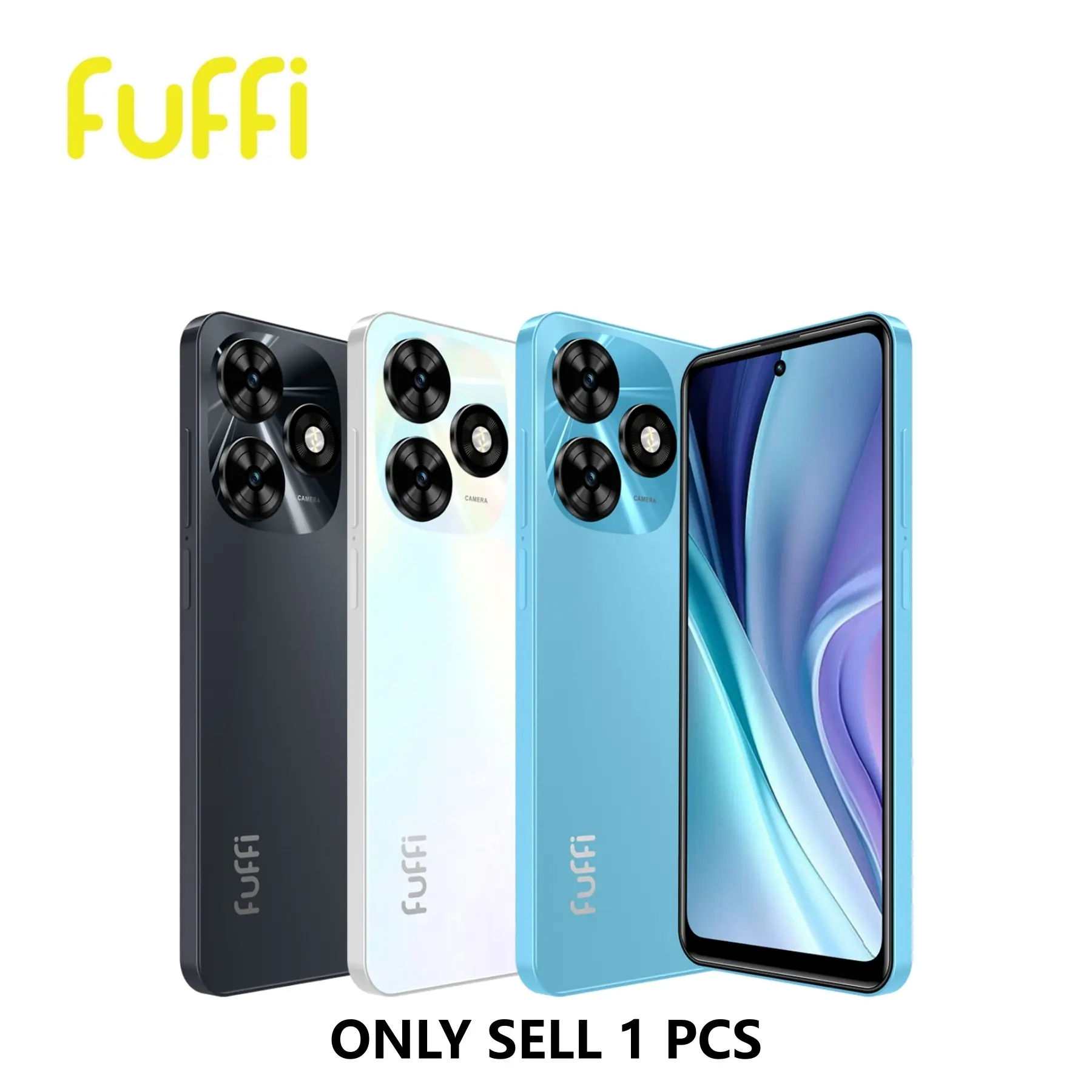 FUFFI Unlocked Global 4G Smartphone, 6.56-Inch HD Display, 3GB+32GB, Quad-Core, Dual SIM Dual Standby, 2MP+7MP Camera, 3100mAh Battery, Android 10 Mobile Phone