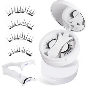2026 popular magnetic suction false eyelashes for women, naturally thick DIY high-level integrated box, extending eyelashes