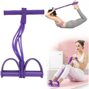 Home Gym Arm & Waist Training Pedal Band – Eco-Friendly Natural Latex Yoga Stretching Band with Adjustable Resistance