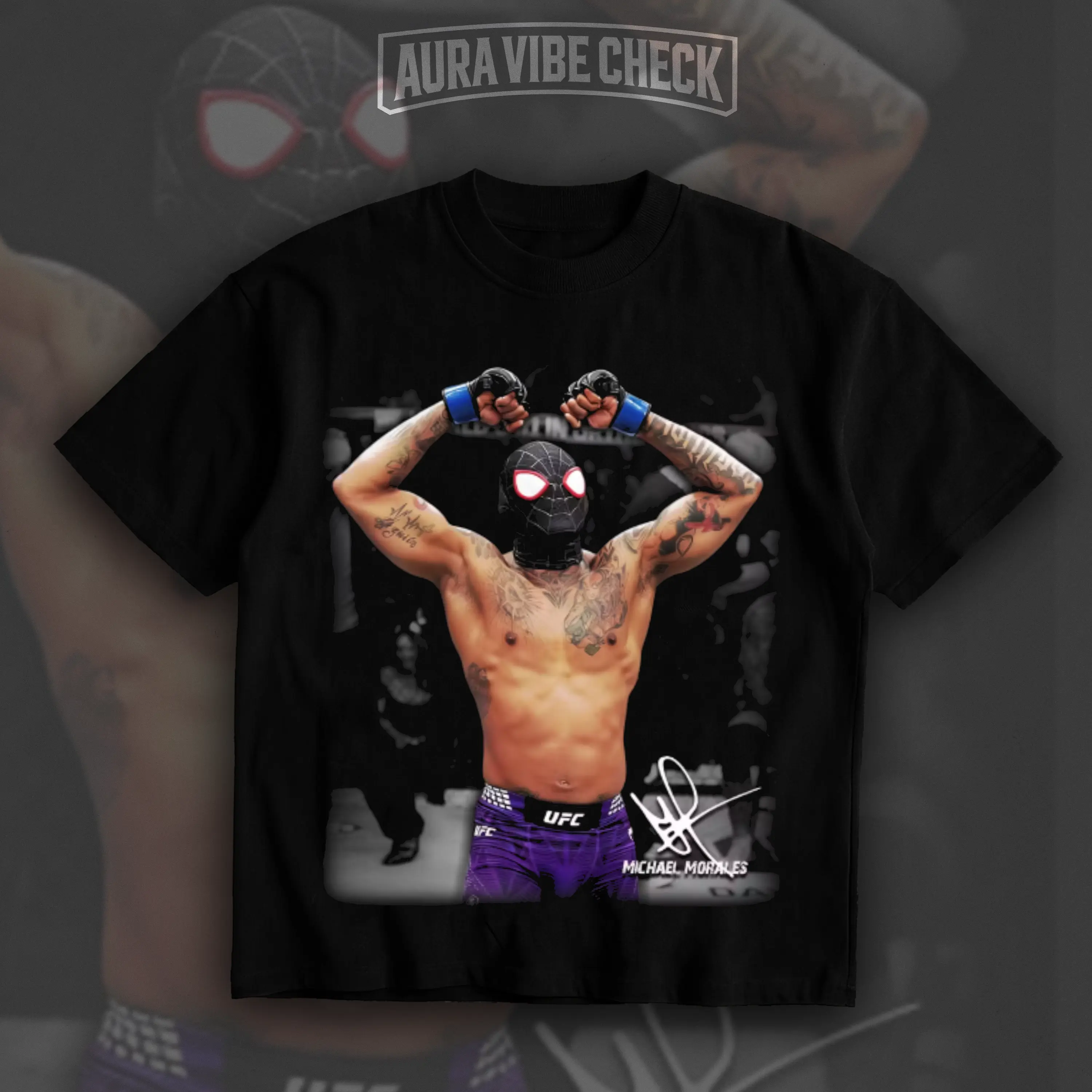 Michael Morales T-Shirt Vintage Ecuador MMA Fighter Graphic Heavyweight Streetwear Boxing Sport Men Tee