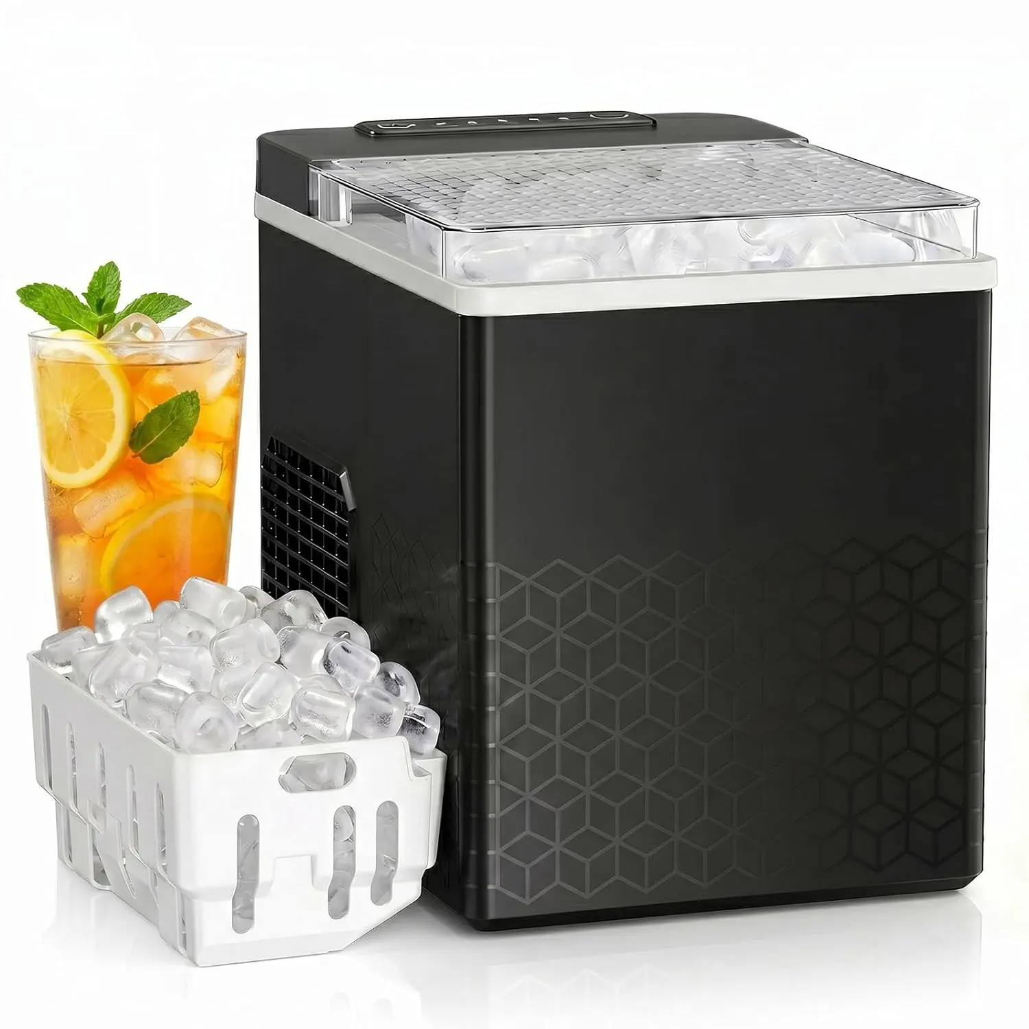 Xbeauty Countertop Bullet Ice Maker, 27Lbs/24H Ice Machine with Fast 6-13 Min Ice Making, Self-Cleaning Portable Ice Maker for Home Kitchen RV,home essentials tiktokshopbacktoschool
